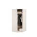 Eckkleiderschrank >LISSON< in Sand - 92,2x193,7x92,2cm (BxHxT)