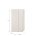 Eckkleiderschrank >LISSON< in Sand - 92,2x193,7x92,2cm (BxHxT)