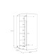 Eckkleiderschrank >LISSON< in Sand - 92,2x193,7x92,2cm (BxHxT)