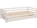Bett >Athen< inkl. Lattenrost, Weiß, Kiefer massiv - 208x60x98cm (BxHxT)