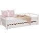 Bett >Athen< inkl. Lattenrost, Weiß, Kiefer massiv - 208x60x98cm (BxHxT)