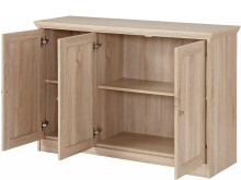 Sideboard >Nantes< 3 Türen, 4 Fächer, Eiche Dekor - 118x80x39cm (BxHxT)
