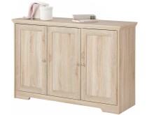 Sideboard >Nantes< 3 Türen, 4 Fächer, Eiche Dekor - 118x80x39cm (BxHxT)