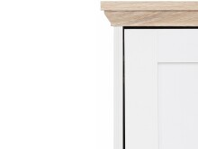 Sideboard >Nantes< in Weiß / Eiche Dekor - 118x80x39cm (BxHxT)