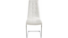 Freischwinger >Lyon< (4er-Set) in Weiß, PU - 52x101x54cm (BxHxT)