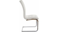 Freischwinger >Lyon< (4er-Set) in Weiß, PU - 52x101x54cm (BxHxT)
