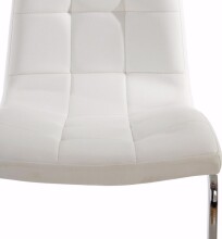 Freischwinger >Lyon< (4er-Set) in Weiß, PU - 52x101x54cm (BxHxT)