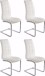 Freischwinger >Lyon< (4er-Set) in Weiß, PU - 52x101x54cm (BxHxT)