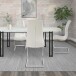 Freischwinger >Lyon< (4er-Set) in Weiß, PU - 52x101x54cm (BxHxT)