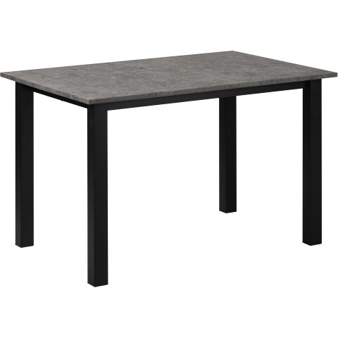 Esstisch >Duisburg< in Grau Beton-Dekor, MDF - 120x76x80cm (BxHxT)
