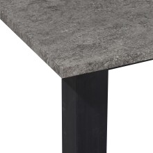 Esstisch >Duisburg< in Grau Beton-Dekor, MDF - 120x76x80cm (BxHxT)