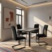 Esstisch >Duisburg< in Grau Beton-Dekor, MDF - 120x76x80cm (BxHxT)