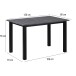Esstisch >Duisburg< in Grau Beton-Dekor, MDF - 120x76x80cm (BxHxT)