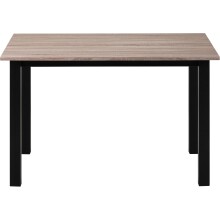 Esstisch >Duisburg< in Eicher Dekor braun, MDF - 120x76x80cm (BxHxT)