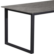 Esstisch >Luxembourg< in Beton Dekor grau, MDF - 120x76x80cm (BxHxT)