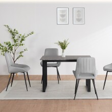 Esstisch >Luxembourg< in Beton Dekor grau, MDF - 120x76x80cm (BxHxT)