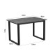 Esstisch >Luxembourg< in Beton Dekor grau, MDF - 120x76x80cm (BxHxT)