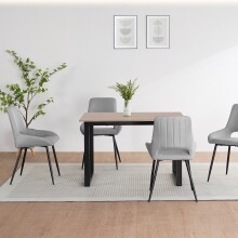 Esstisch >Luxembourg< in Eiche Dekor braun, MDF - 120x76x80cm (BxHxT)