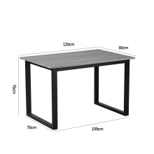 Esstisch >Luxembourg< in Eiche Dekor braun, MDF - 120x76x80cm (BxHxT)