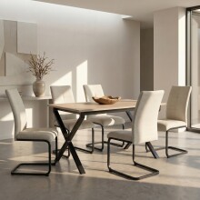 Esstisch >Istanbul< in Eiche Dekor braun, MDF -...