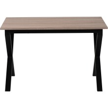 Esstisch >Istanbul< in Eiche Dekor braun, MDF - 80x76x120cm (BxHxT)