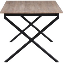 Esstisch >Istanbul< in Eiche Dekor braun, MDF - 80x76x120cm (BxHxT)