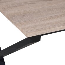 Esstisch >Istanbul< in Eiche Dekor braun, MDF - 80x76x120cm (BxHxT)