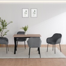 Esstisch >Istanbul< in Eiche Dekor braun, MDF - 80x76x120cm (BxHxT)