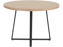 Esstisch >Antwerpen< in Eiche Dekor natur, MDF/Metall - 76x100cm (HxD)