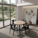 Esstisch >Antwerpen< in Eiche Dekor natur, MDF/Metall - 76x100cm (HxD)