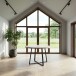 Esstisch >Antwerpen< in Eiche Dekor natur, MDF/Metall - 76x100cm (HxD)