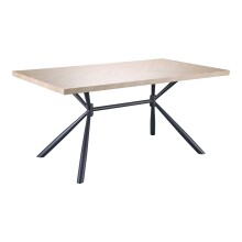 Esstisch >Lisboa< in Eiche Dekor , MDF/Metall -...