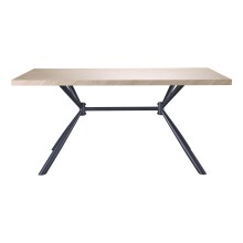 Esstisch >Lisboa< in Eiche Dekor , MDF/Metall - 160x76x90cm (BxHxT)