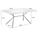 Esstisch >Lisboa< in Eiche Dekor , MDF/Metall - 160x76x90cm (BxHxT)