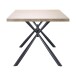 Esstisch >Lisboa< in Eiche Dekor , MDF/Metall - 160x76x90cm (BxHxT)