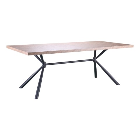 Esstisch >Lisboa< in Eiche Dekor, MDF/Metall - 200x76x100cm (BxHxT)