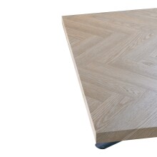 Esstisch >Lisboa< in Eiche Dekor, MDF/Metall - 200x76x100cm (BxHxT)