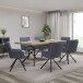 Esstisch >Lisboa< in Eiche Dekor, MDF/Metall - 200x76x100cm (BxHxT)