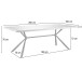 Esstisch >Lisboa< in Eiche Dekor, MDF/Metall - 200x76x100cm (BxHxT)