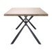 Esstisch >Lisboa< in Eiche Dekor, MDF/Metall - 200x76x100cm (BxHxT)