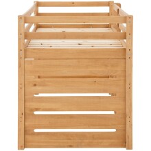 Hochbett >Athen< in Natur, Kiefer - 208x111x103cm (BxHxT)