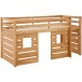 Hochbett >Athen< in Natur, Kiefer - 208x111x103cm (BxHxT)