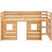 Hochbett >Athen< in Natur, Kiefer - 208x111x103cm (BxHxT)