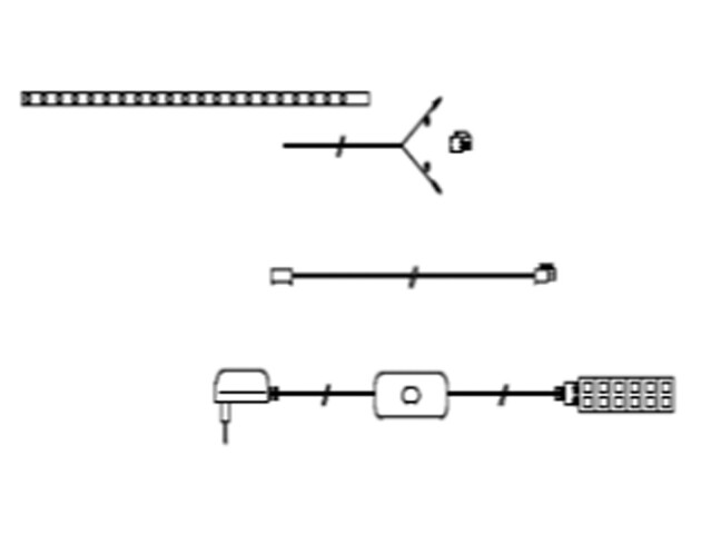 Leuchten >Trento III< - 165x1x1cm (BxHxT)