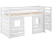 Hochbett >Athen< in Weiß, Kiefer - 208x111x103cm (BxHxT)