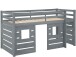 Hochbett >Athen< in Grau, Kiefer - 208x111x103cm (BxHxT)