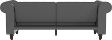 Schlafsofa >Firenze< in Grau, Polyurethan - 236x83x87cm (BxHxT)