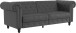 Schlafsofa >Firenze< in Grau, Polyurethan - 236x83x87cm (BxHxT)