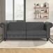 Schlafsofa >Firenze< in Grau, Polyurethan - 236x83x87cm (BxHxT)