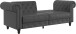 Schlafsofa >Firenze< in Grau, Polyurethan - 236x83x87cm (BxHxT)